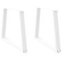 Valgomojo stalo kojelės, 2 vnt., baltos, 90x(72-73,3) cm, plienas, V formos