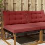 Lauko sofa pagalvėlė 2 pcs Vyno raudonumo Poliesteris