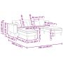 Sofa su pagalve 3 pcs Juoda audinys