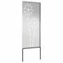 Sodo privatumo ekranas „Fretwork“ Sidabro 50 x 140 cm