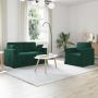 Sofa 2 pcs Tamsiai žalia 138 x 78 x 80 cm Aksomas