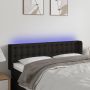 Galvūgalis su LED, juodos spalvos, 147x16x78/88cm, audinys