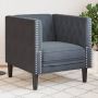 Chesterfield krėslas, tamsiai pilkos spalvos, aksomas