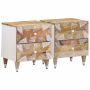 lovos spintelės 2 vnt 40x33,5x46 cm masyvo mango