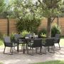 Sodo valgomojo komplektas 7 pcs Juoda