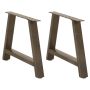 Kavos staliuko kojelės, A formos, 2 vnt., 60x(42-43) cm, plienas