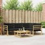 Lauko sofos komplektas 5 pcs Balta ir juoda 79 x 79 x 37 cm