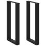 Baro stalo kojos, U formos, 2 vnt., juodos, 40x(90-91) cm, plienas