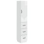 Spintelė 2 pcs Itin blizgi balta 33 x 34,5 x 87 cm