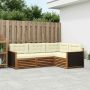 Lauko sofos komplektas 4 pcs Natūralus ir grietinėlė