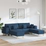 Sofa su pagalve 3 pcs Mėlyna audinys