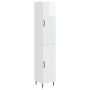 Spintelė 2 pcs Itin blizgi balta 33 x 34,5 x 89,5 cm