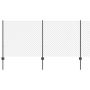 Tvora su stulpais Pilka 1 x 25 m Plienas ir PVC