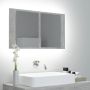 Veidrodinė vonios spintelė su LED, betono, 80x12x45cm, akrilas