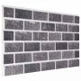 Sienų plokštės 10 pcs Juoda ir pilka 100 x 50 cm EPS putos