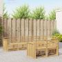 Lauko sofos komplektas 8 pcs Balta 306 x 128,5 x 73 cm
