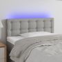 Galvūgalis su LED, šviesiai pilkas, 100x5x78/88cm, audinys