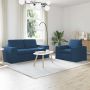 Sofa 2 pcs Mėlyna 182 x 80 x 82 cm audinys