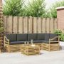 Lauko sofos komplektas 6 pcs Balta ir antracito 59 x 59 x 37 cm