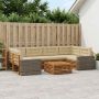 Lauko sofos komplektas 7 pcs Natūralus ir bežinis Poliesteris