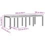 Sodo stalas Antracitas 250 x 100 x 73 cm poliratanas