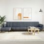 L formos sofa-lova, tamsiai pilka, 275x140x70cm, aksomas