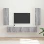 TV spintelių komplektas 3 pcs Pilkas Sonoma Apdirbta mediena