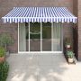 Automatinė ištraukiama markizė, mėlyna ir balta, 3,5x2,5m