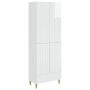 Spintelė 2 pcs Itin blizgi balta 66 x 34,5 x 95 cm
