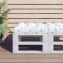 Paletės pagalvėlė, 50x50x12cm, audinys, su lapais