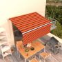 Rankiniu būdu ištraukiama markizė, oranžinė ir ruda, 3x2,5m