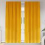Užtemdymo užuolaidos 2 pcs Garučių geltona 140 x 260 cm Aksomas