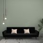 Dvivietė sofa-lova, juodos spalvos, aksomas