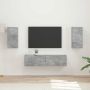 TV spintelių komplektas 4 pcs Betono pilka Apdirbta mediena