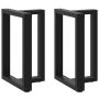 Valgomojo stalo kojelės, T formos, 2 vnt., juodos, 50x35x(72-73) cm, plienas