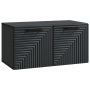 Sieninė TV spintelė Juoda 59,5 x 31 x 30 cm Apdirbta mediena