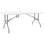 Sulankstomas sodo stalas, baltas, 180x72x72cm, HDPE