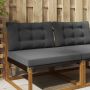Lauko sofa pagalvėlė 2 pcs Antracitas Poliesteris