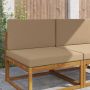 Lauko sofa pagalvėlė 2 pcs Taupe Poliesteris