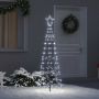 LED Kalėdinė eglutė su žemės kuoleliais Šalta balta 250 cm