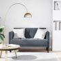 Dvivietė sofa, tamsiai pilka, 111 cm, aksomas