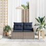 Sodo sofa Pilka 123 x 62 x 69cm poliratanas