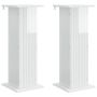 Augalų stovas 2 pcs Itin blizgi balta 30,5 x 30 x 80,5 cm
