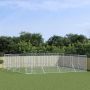 Lauko voljeras šunims, sidabrinis, 8x8x2m, plienas