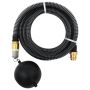 Siurbimo žarna su žalvarinėmis jungtimis, juoda, 1,1, 5m, PVC