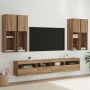 TV sieninės spintos komplektas su LED apšvietimu su LED 7 pcs