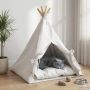 Gyvūnų teepee su pagalve Balta 50 x 50 x 60 cm Poliesteris