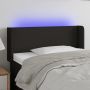 Galvūgalis su LED, juodos spalvos, 93x16x78/88cm, audinys