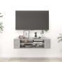 Pakabinama TV spintelė, betono pilka, 100x30x26,5cm, mediena