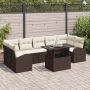 Sodo Sofų Rinkinys su pagalve 8 pcs Ruda Poli ratanas